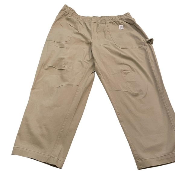 Old Navy High Rise Pulla Utility Pants Pull On Stretch Beige Pants-Size 2X NWT - Picture 14 of 14